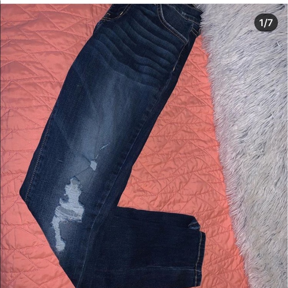 Buckle Skinny Jeans